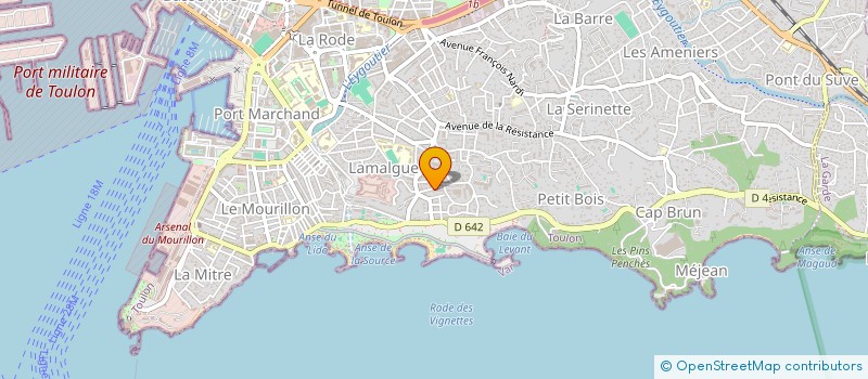 localisation de l'entreprise GRAND BLEU  TOULON