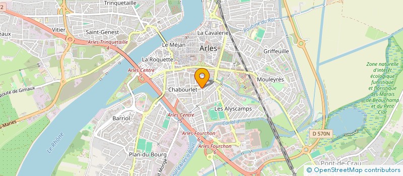 localisation de l'entreprise GRAND BLEU à ARLES