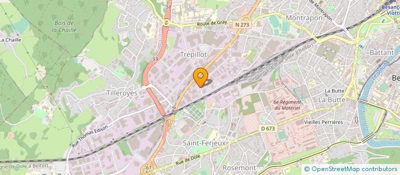 localisation de l'entreprise GRAND BUFFET à BESANCON
