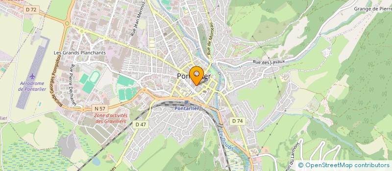 localisation de l'entreprise GRAND CENTRAL  PONTARLIER