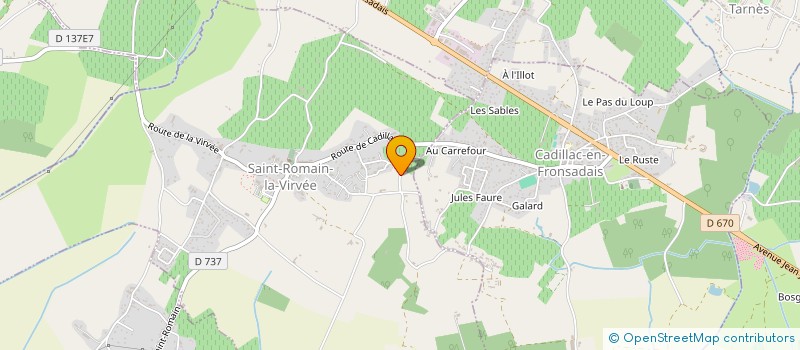 localisation de l'entreprise GRAND CHENE DE LA VIRVEE  SAINT-ROMAIN-LA-VIRVEE