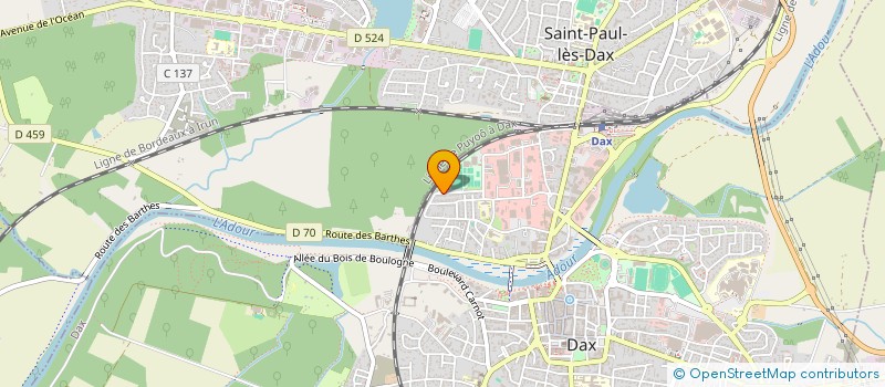 localisation de l'entreprise GRAND DAX LANDES BASKET à DAX