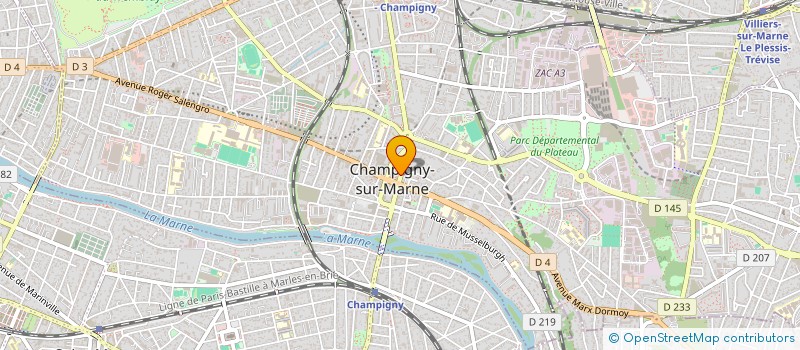 localisation de l'entreprise GRAND DISCOUNT à CHAMPIGNY-SUR-MARNE