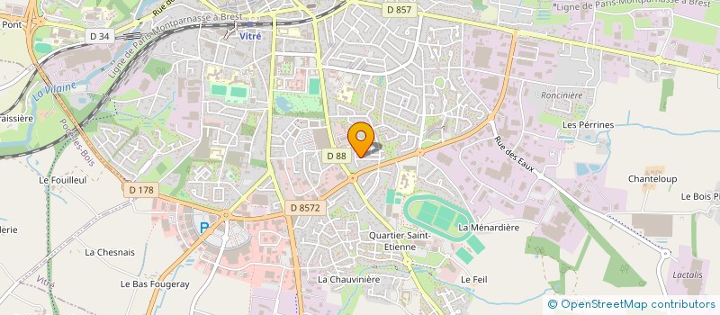 localisation de l'entreprise GRAND'EAU  VITRE