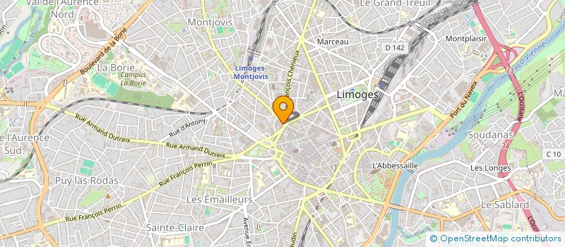 localisation de l'entreprise GRAND ECRAN III à LIMOGES