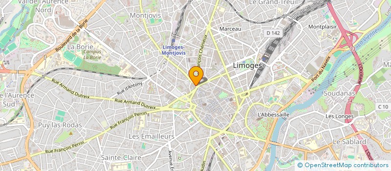 localisation de l'entreprise GRAND ECRAN VI à LIMOGES