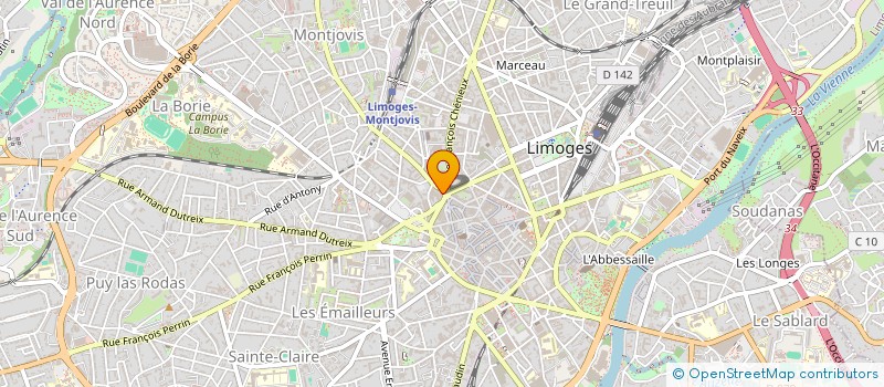 localisation de l'entreprise GRAND ECRAN VIII à LIMOGES