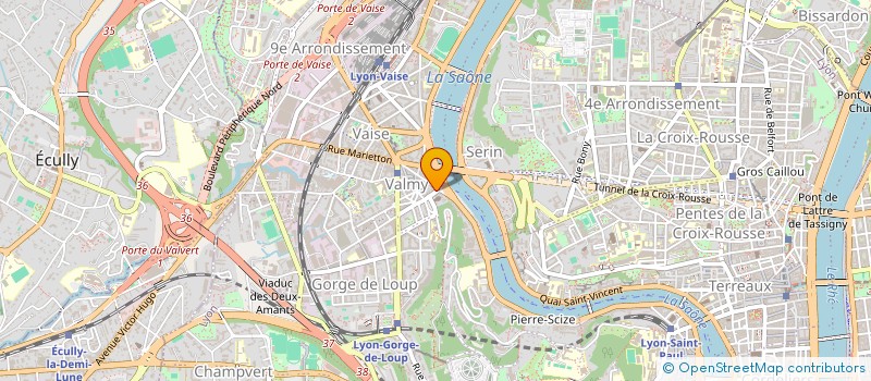 localisation de l'entreprise GRAND ENVIRONNEMENT RHONE ALPES GERA  LYON