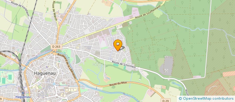 localisation de l'entreprise GRAND EST BATIMENT  HAGUENAU