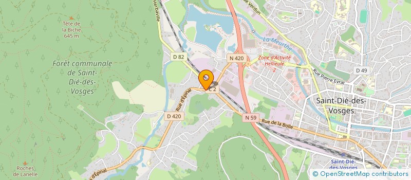 localisation de l'entreprise GRAND EST ISOLATION à SAINT-DIE-DES-VOSGES