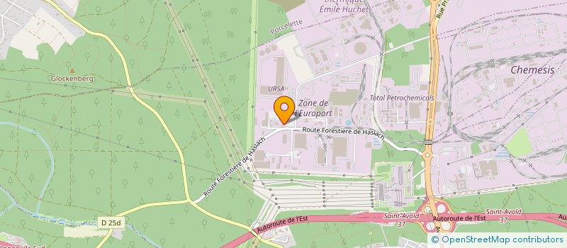 localisation de l'entreprise GRAND EST MATERIAUX SAS  SAINT-AVOLD