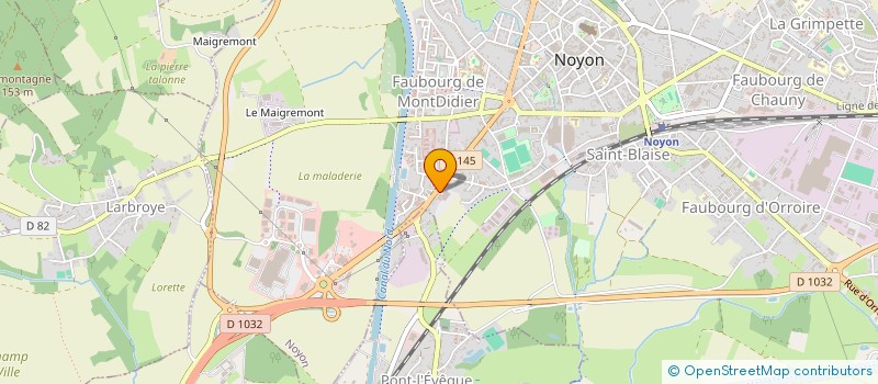 localisation de l'entreprise GRAND GARAGE DE L AVENUE à NOYON