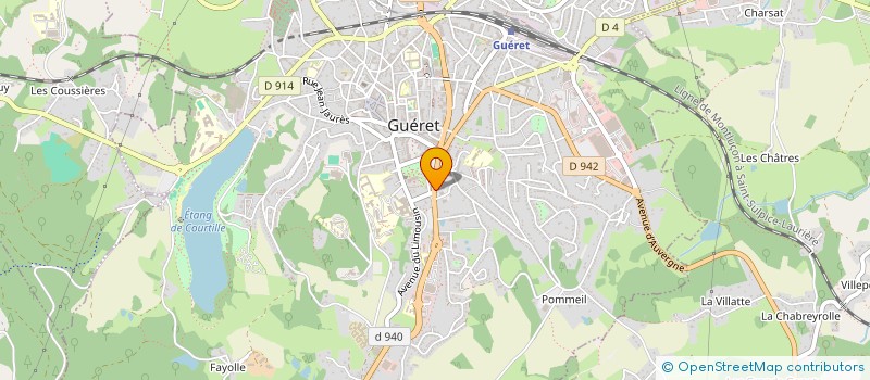 localisation de l'entreprise GRAND GUERET AMBULANCES (2 GA) à GUERET