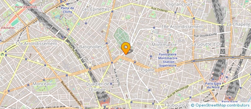 localisation de l'entreprise GRAND GUIGNOL-CA BUTE A MONTMARTRE  PARIS