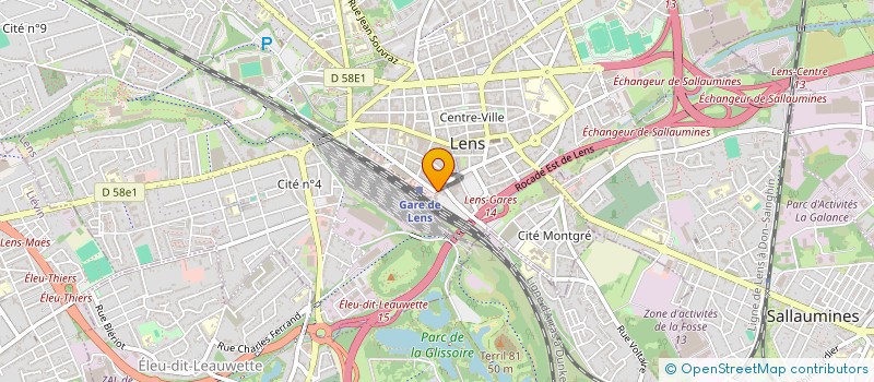 localisation de l'entreprise GRAND HOTEL  LENS