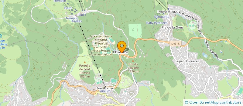 localisation de l'entreprise GRAND HOTEL DE L'ERMITAGE  FONT-ROMEU-ODEILLO-VIA