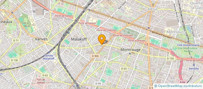 localisation de l'entreprise GRAND HOTEL DES ROUTES  MALAKOFF