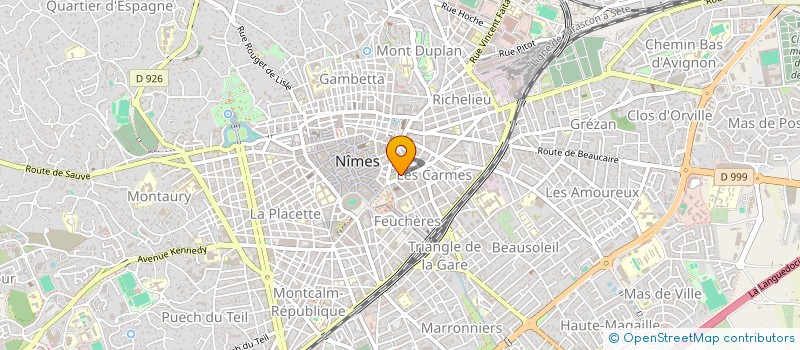 localisation de l'entreprise GRAND HOTEL DU MIDI ET DE LA POSTE  NIMES