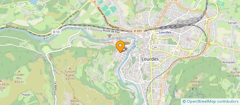 localisation de l'entreprise GRAND HOTEL METROPOLE  LOURDES