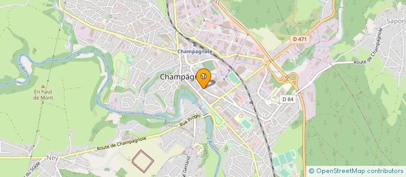 localisation de l'entreprise GRAND HOTEL RIPOTOT à CHAMPAGNOLE