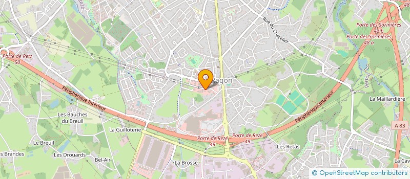 localisation de l'entreprise GRAND LARGE  REZE