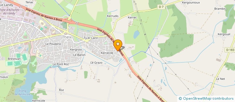 localisation de l'entreprise GRAND LARGE  THEIX-NOYALO