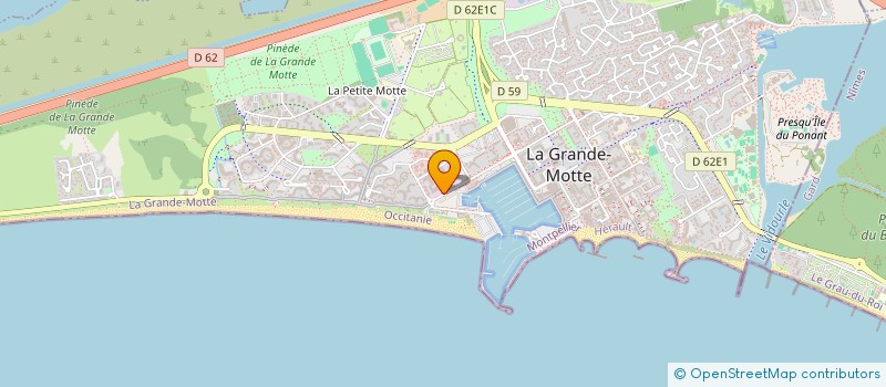 localisation de l'entreprise GRAND LARGE SERVICES à LA GRANDE-MOTTE