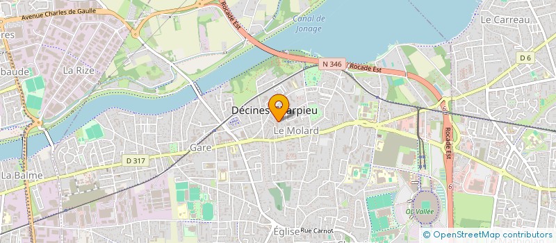 localisation de l'entreprise GRAND LARGE TAXI SERVICES  DECINES-CHARPIEU