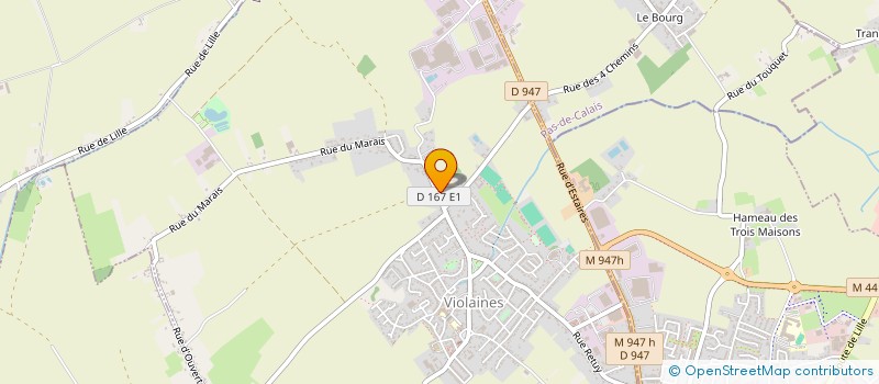 localisation de l'entreprise GRAND LINE  VIOLAINES