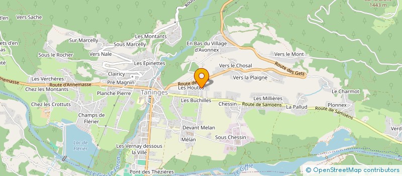 localisation de l'entreprise GRAND MASSIF 4 SAISONS  TANINGES