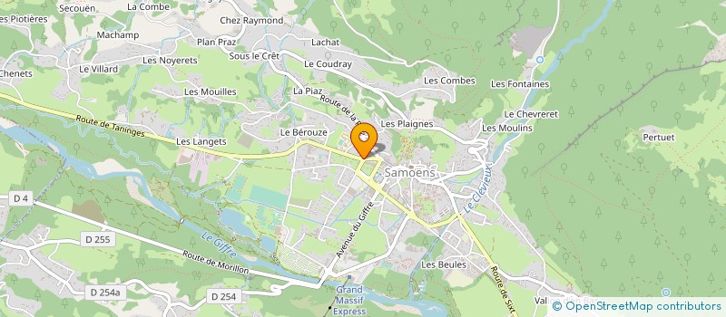 localisation de l'entreprise GRAND MASSIF TRANSPORT  SAMOENS