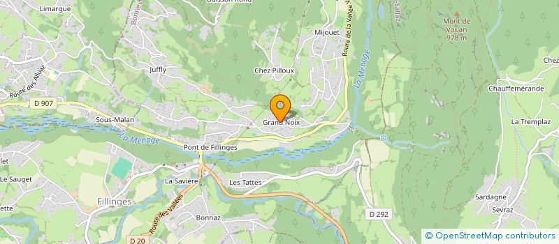 localisation de l'entreprise GRAND NOIX  FILLINGES