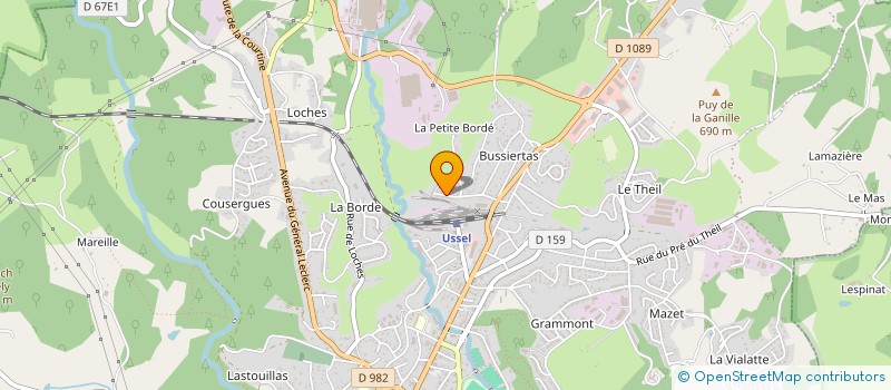 localisation de l'entreprise GRAND NORD à USSEL