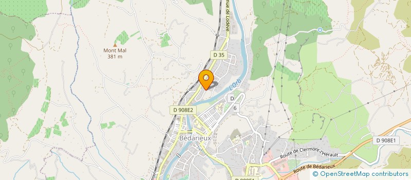 localisation de l'entreprise GRAND ORB COMMUNAUTE DE COMMUNES EN LANGUEDOC à BEDARIEUX