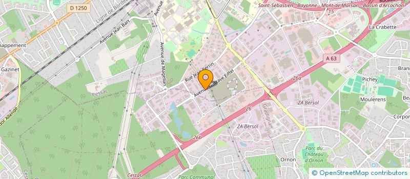 localisation de l'entreprise GRAND PARC ENERGIES  PESSAC