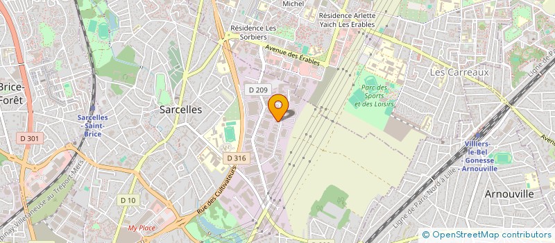 localisation de l'entreprise GRAND PATIO VERDE  SARCELLES