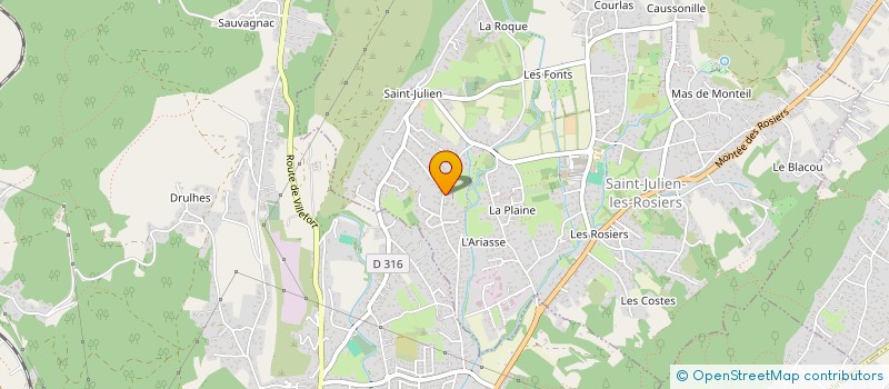 localisation de l'entreprise GRAND PERE ET FILS  SAINT-JULIEN-LES-ROSIERS