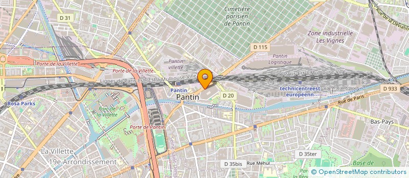 localisation de l'entreprise GRAND ROYAUME DES VETEMENTS à PANTIN
