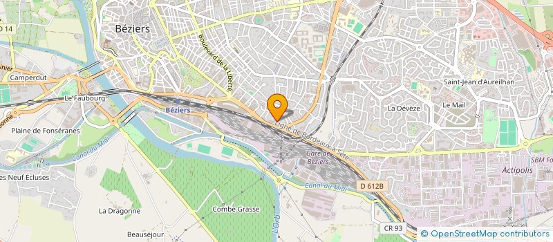 localisation de l'entreprise GRAND SUD AUTO à BEZIERS