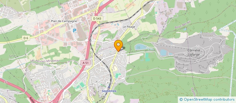 localisation de l'entreprise GRAND SUD BATIMENT à SEPTEMES-LES-VALLONS