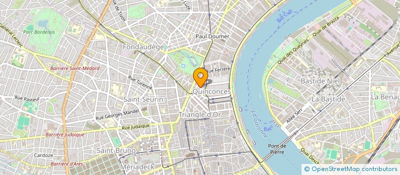 localisation de l'entreprise GRAND SUD MANAGEMENT ET EXPANSION à BORDEAUX