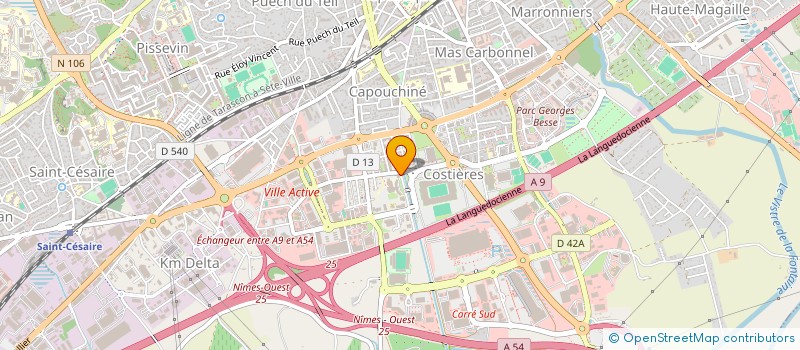localisation de l'entreprise GRAND SUD OPTIQUE à NIMES