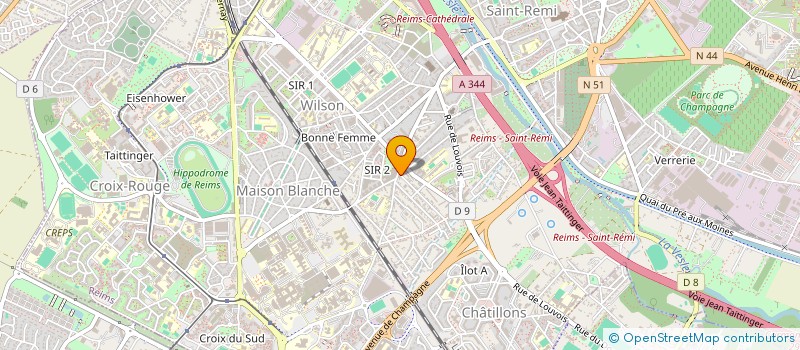 localisation de l'entreprise GRAND'TEST  REIMS