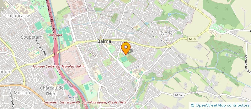 localisation de l'entreprise GRAND TOULOUSE BADMINTON  BALMA