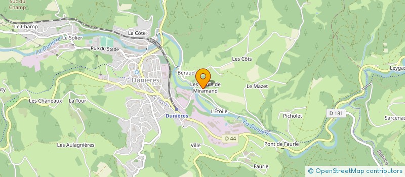 localisation de l'entreprise GRAND TRANSPORT SERVICES à DUNIERES