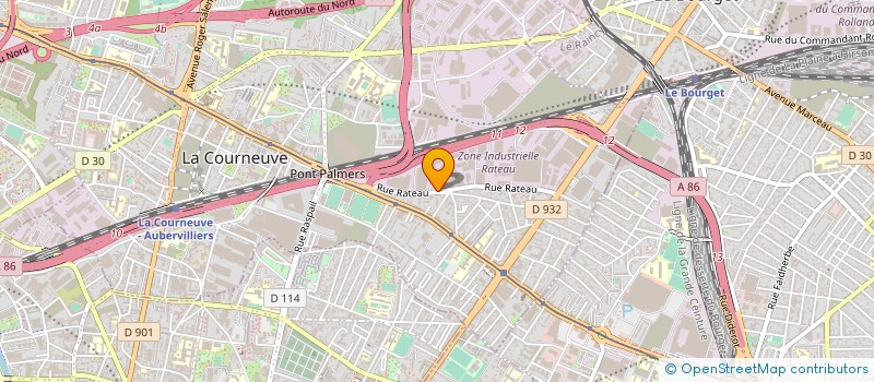 localisation de l'entreprise GRAND TRAVAUX PARISIENS à LA COURNEUVE
