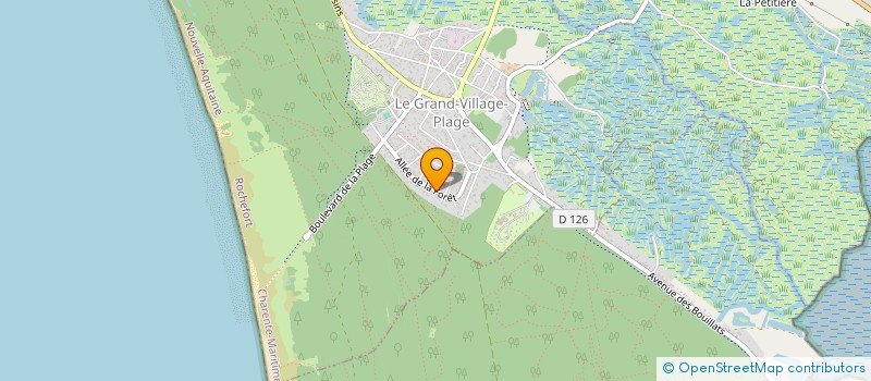 localisation de l'entreprise GRAND VILLAGE  LE GRAND-VILLAGE-PLAGE