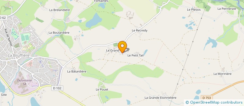 localisation de l'entreprise GRAND VILLIERS à LA BRUFFIERE