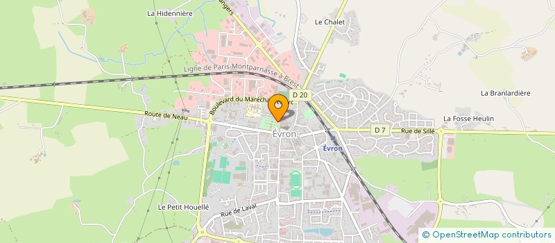 localisation de l'entreprise GRANDCHAMP à EVRON