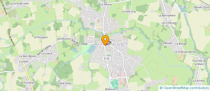 localisation de l'entreprise GRANDCHAMPS ARTS MARTIAUX  GRANDCHAMP-DES-FONTAINES